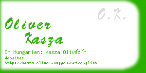 oliver kasza business card
